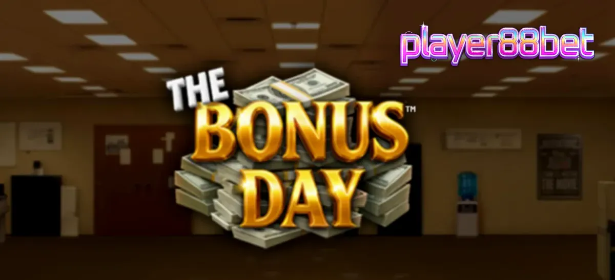 Tampilan visual slot The Bonus Day dengan tema kantor yang ceria