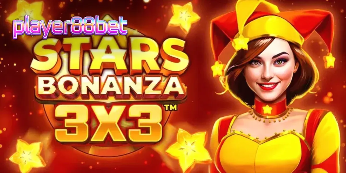 Tampilan visual slot Stars Bonanza 3×3 dengan tema buah dan kosmik